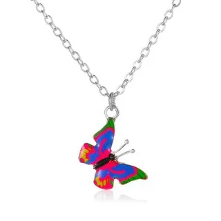 

100pcs / lot European and American Color Butterfly Set Jewelry dream butterfly necklace cross border popular two piece Jewelry