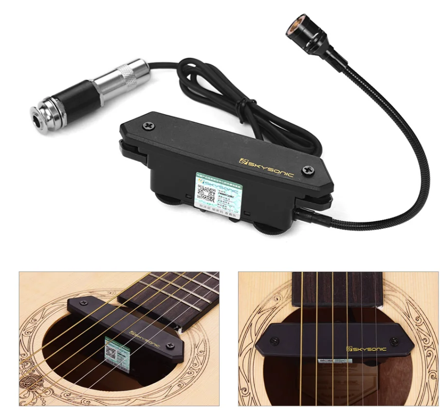 SKYSONIC T 902 акустическая Guita пикап магнитного Soundhole Пикап Беспроводной + микрофон