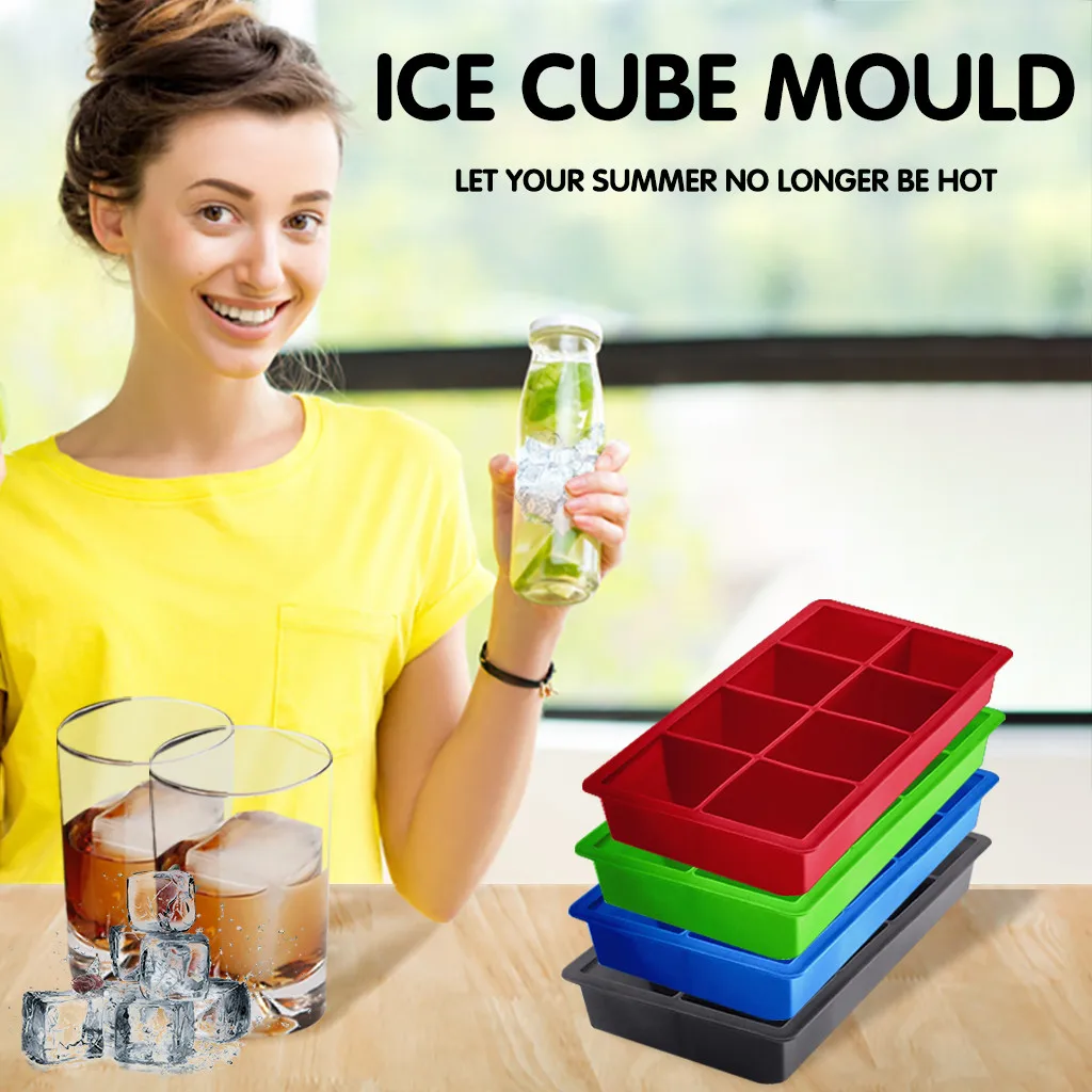 8 полостей квадратный поднос для льда креативная Бытовая форма кухонная