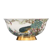 home decorative china bird color bowl porcelain collection furnishing pieces