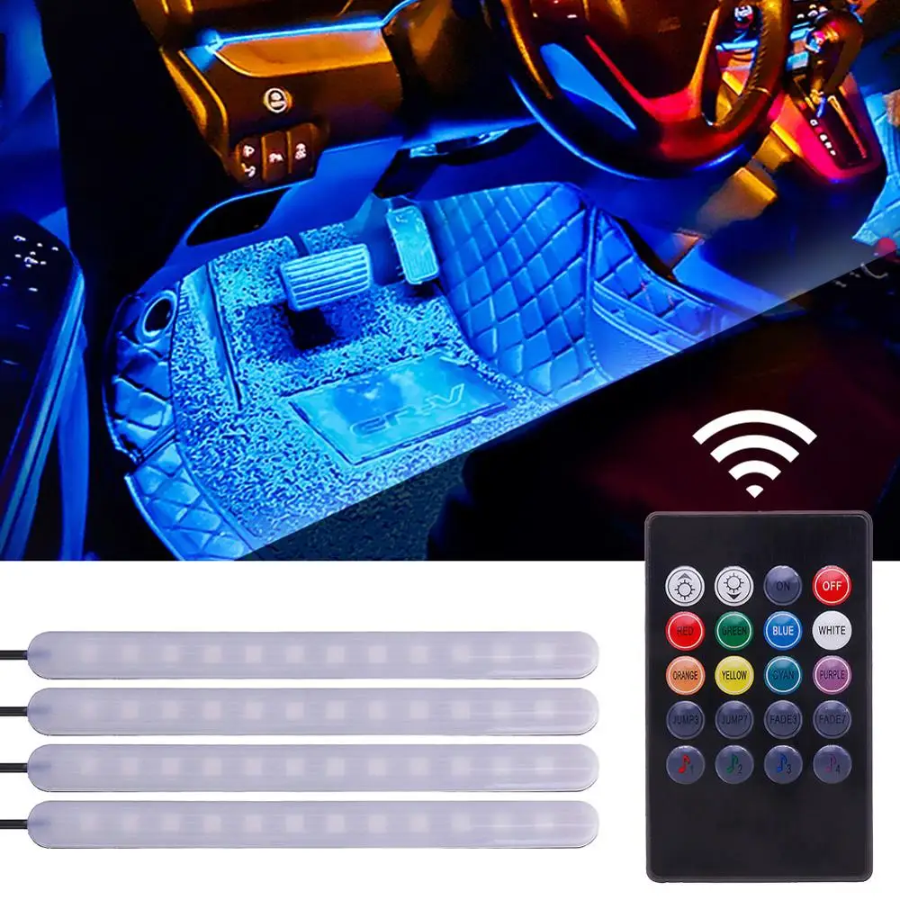 Атмосферный автомобильный светильник USB ножной светильник/сигарета с
