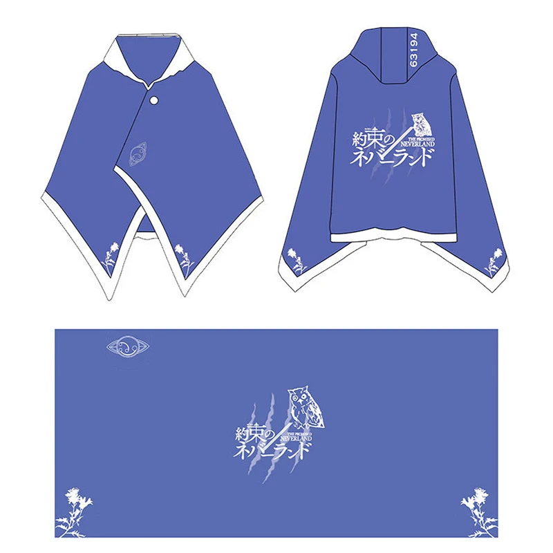 

Anime The Promised Neverland Cosplay Costumes Ray Norman Emma Cosplay Cloak Halloween Carnival Party Yakusoku no Neverland Cloak