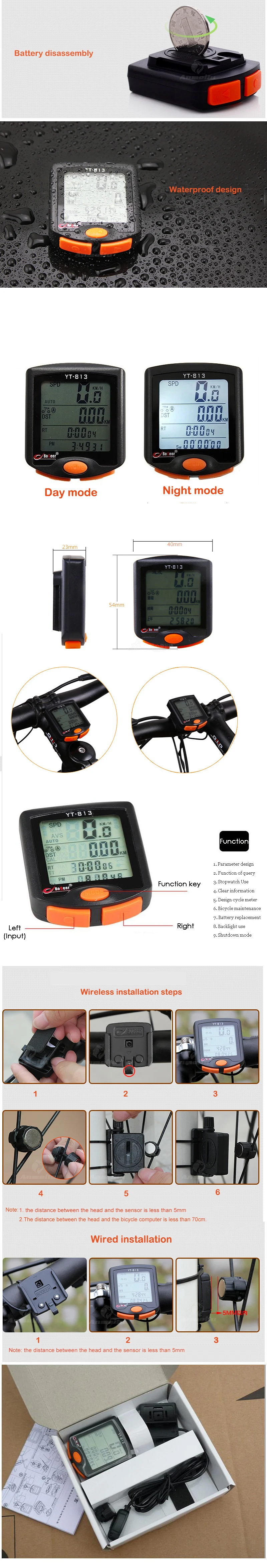 Велосипедный компьютер Спидометр велосипедный одометр lcd gps экран mtb скоростной беспроводной руль водонепроницаемый велосипедные компьютеры
