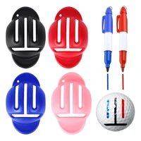 golf ball triple track liner marker pen template drawing alignment marks tool sport training aids outdoor golf sport tool