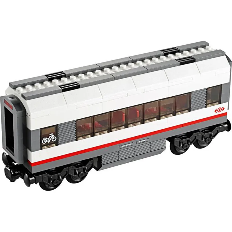 RC город высокоскоростной пассажирские железнодорожные кирпичи 60051 Technic пульт дистанционного управления поезда модели строительные блоки игрушки для детей Подарки 02010