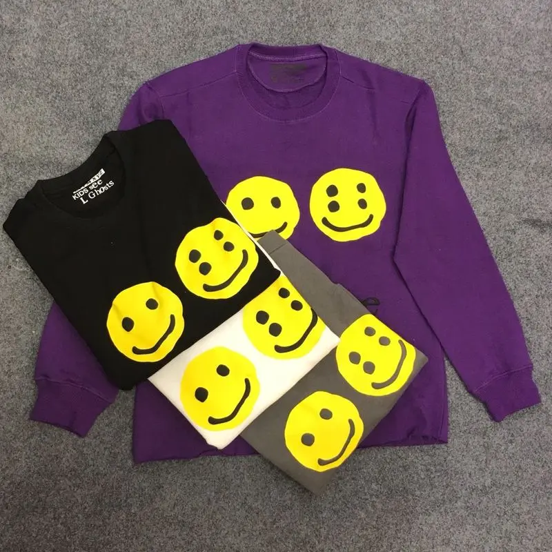 Толстовка CPFM.XYZ W.W.C.D. свитшот с надписью smile face для женщин и мужчин Повседневная