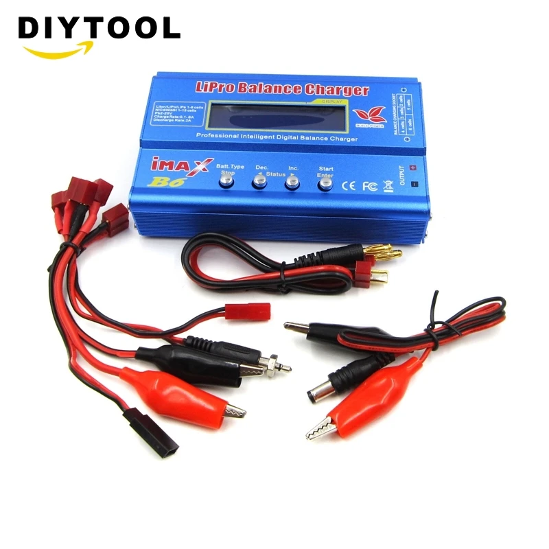 

iMAX B6 LCD RC Lipo NiMH Battery Balance Charger With T Plug Connetor Cable Top