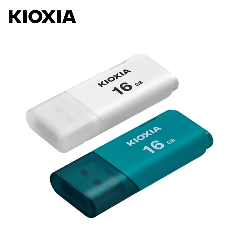 

Kioxia USB TransMemory Flash drives 16GB Blue and White Formerly Toshiba U-Pan 16G U202 Pendrive with light