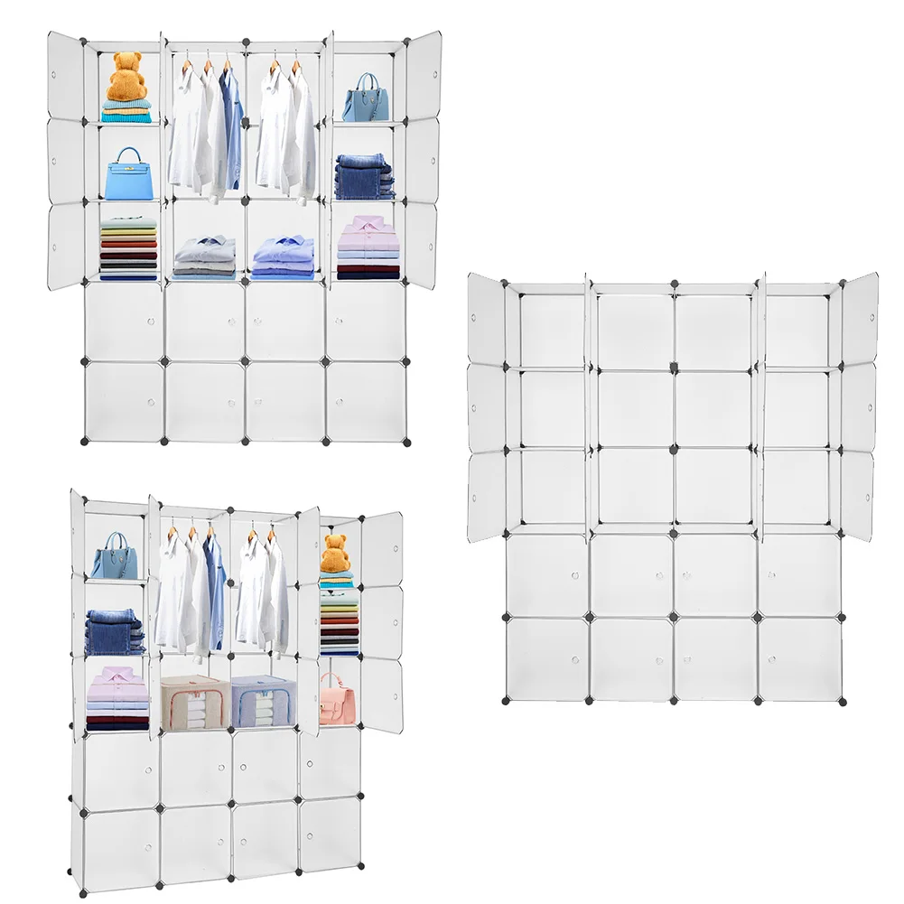

Cube Furniture Detachable Plastic Wardrobe Assembly Locker Clothes Cabinet Wardrobe Closets Bedroom Storage Box Organizer