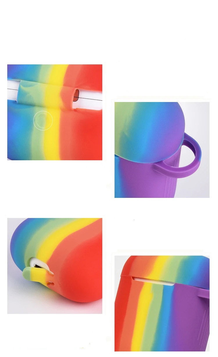 

New 2021 Cute anti-drop cartoon rainbow bluetooth headset protective case for Airpods 1 2 3