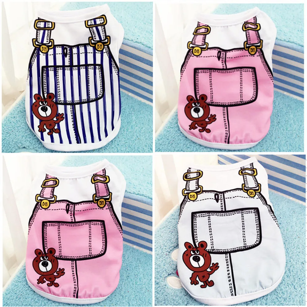 Декор для домашних животных товары жилет с ложными бретельками хлопковый на
