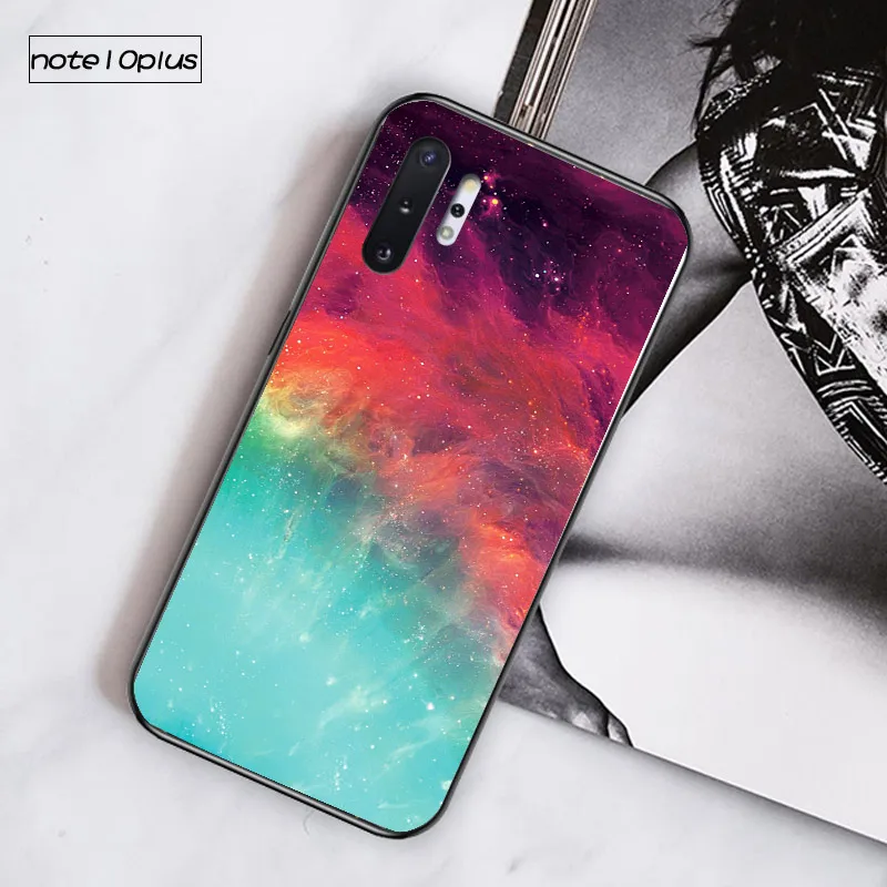 Nebula Чехол для телефона для samsung Galaxy A40 A50 A60 M40 A70 A6S A8S S7 S8 S9 S10 S6edge Plus Note 8 9 Tempered Стекло Мрамор туманность - Color: Nebula