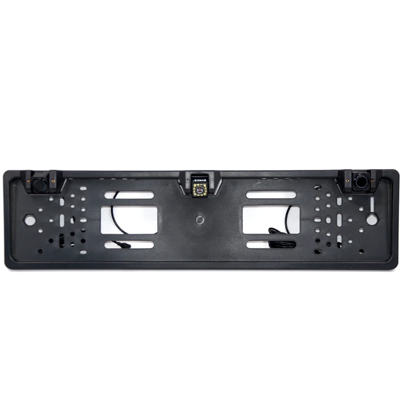

HD rearview camera car European license plate frame camera Light 12 LED 170 backup reverse camera IR with 2 parking sensor