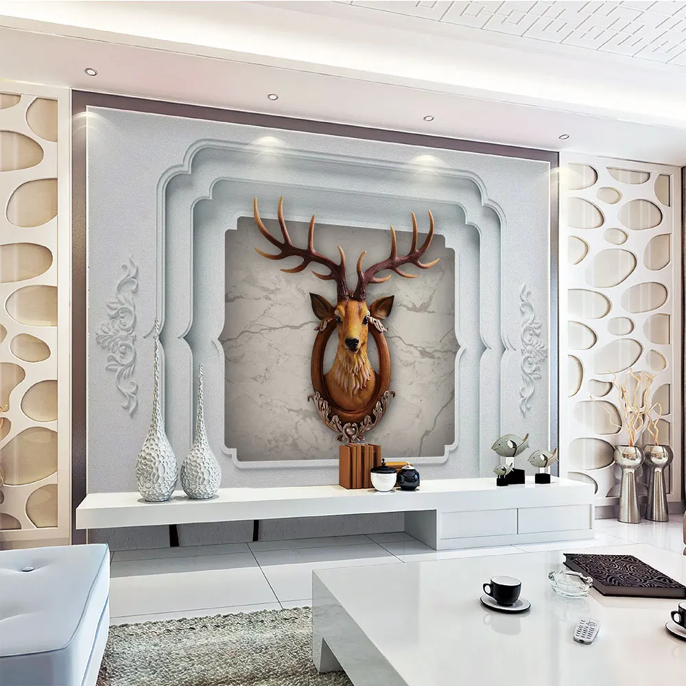 Украшение текстильные обои скандинавский голова оленя штукатурка фон настенная