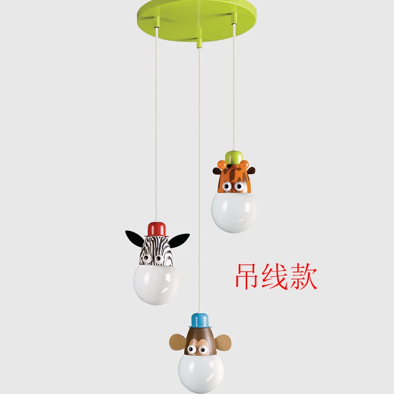 

modern children's room cartoon Monkey zebra ceiling light for bedroom lamp