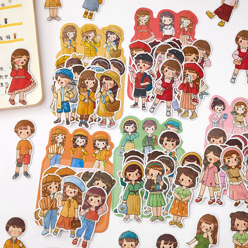 20 шт./лот Kawaii канцелярские наклейки Love Dress Up Notes Series нежелательный журнал дневник