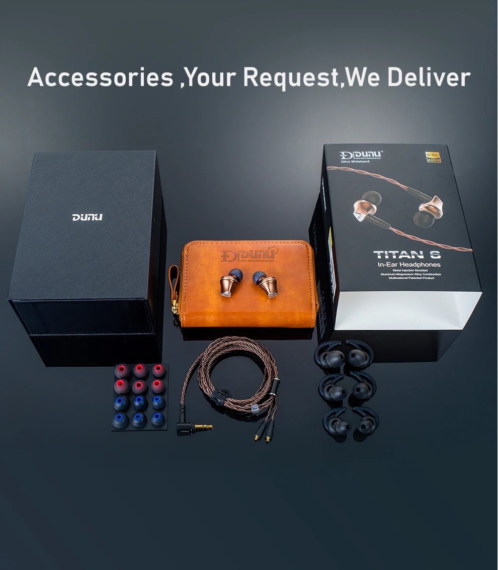 DUNU TITAN 6 TITAN6 T6 Hi-Res Beryllium Diaphragm Dynamic Driver Hifi Audio In-ear Earphone IEM with MMCX Detachable Cable | Электроника