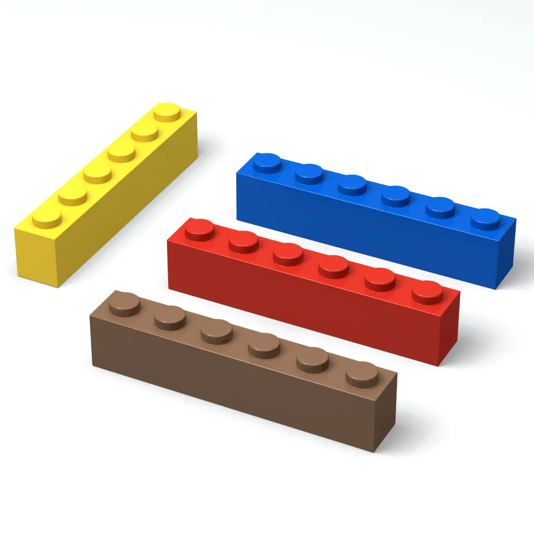 

Конструктор moc, детали, кирпич, 1x6, детская развивающая игрушка для творчества, Детский конструктор «сделай сам», подарок, 3009, 40 шт.