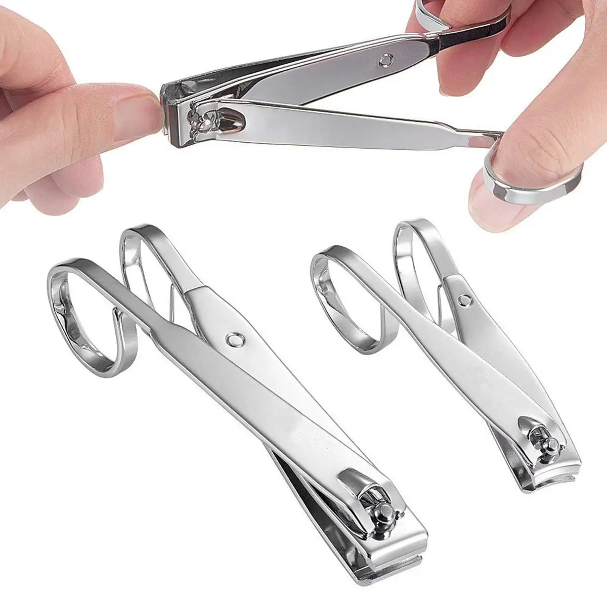 

1pcs 2 Size Carbon Steel Nail Clipper Cutter Professional Long handle Manicure Trimmer Toe Nail Clippers Knife Nail Care Tools
