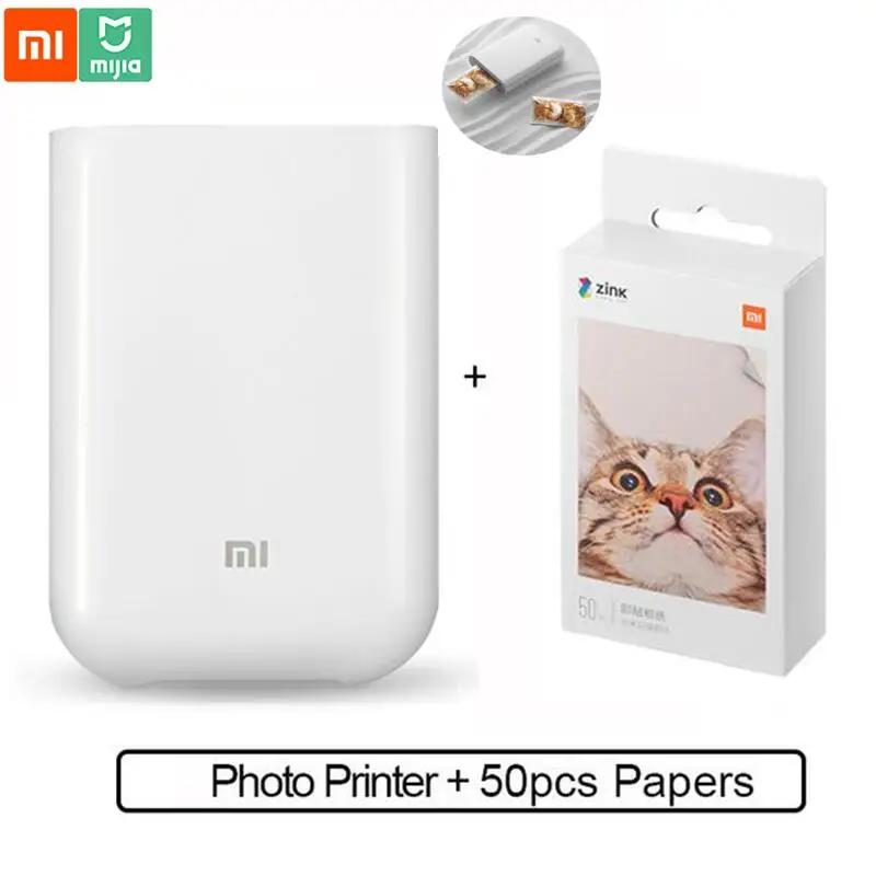 Портативный мини-принтер для фотографий XiaoMi Mijia AR 300 точек/дюйм Карманная камера