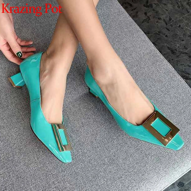 Krazing pot/обувь из натуральной кожи Женская обувь без застежки в стиле офисной Леди