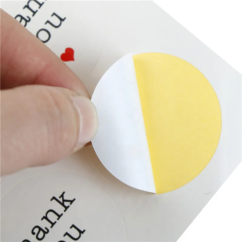 2020 клейкие наклейки &quotспасибо&quot крафт бумага печать для изделий ручной работы