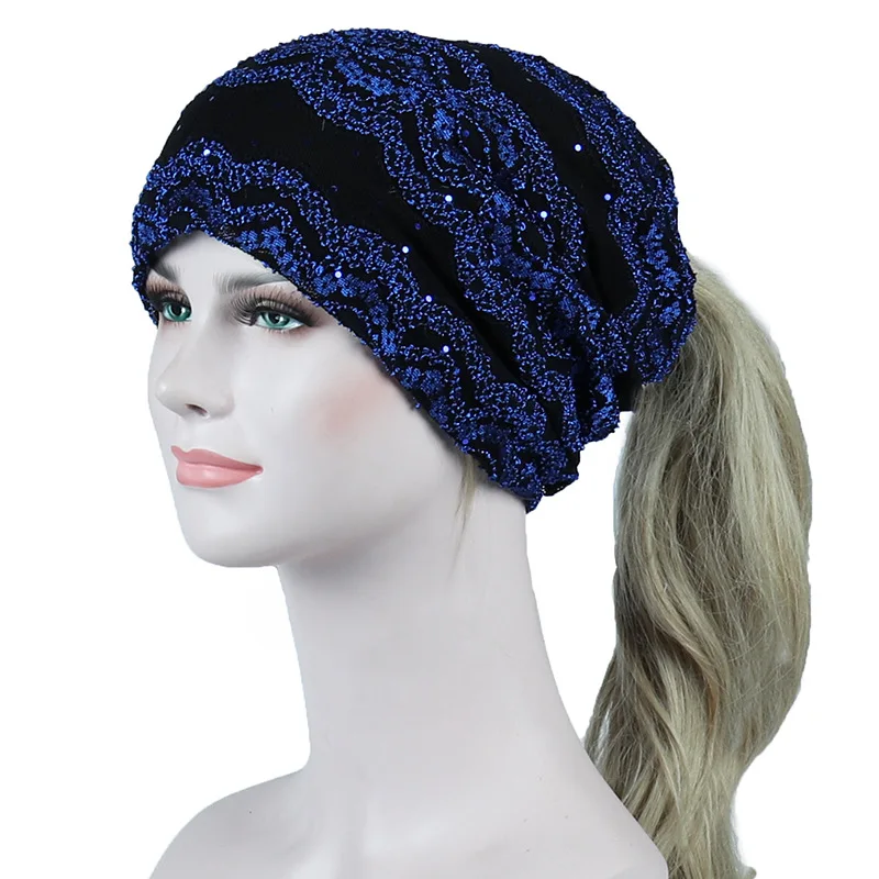 

YGYEEG Winter Hat For Women Warm Hats Casual Knitted Bonnet Caps Cap Solid Color Lace Hip Hop Skullies Unisex Female Beanies