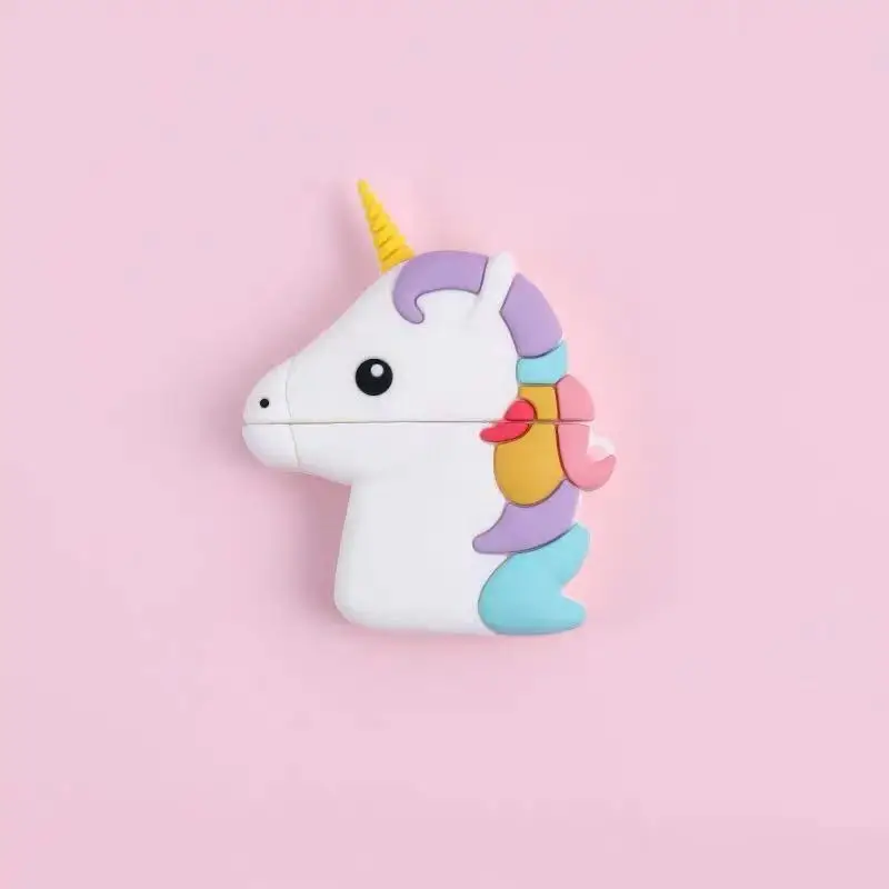 Фиолетовый Чехол для AirPods 2 с милым мультяшным медведем коала, чехол для наушников для Apple Airpods 1/2, защитный чехол с кольцом на палец - Цвет: Фиолетовый