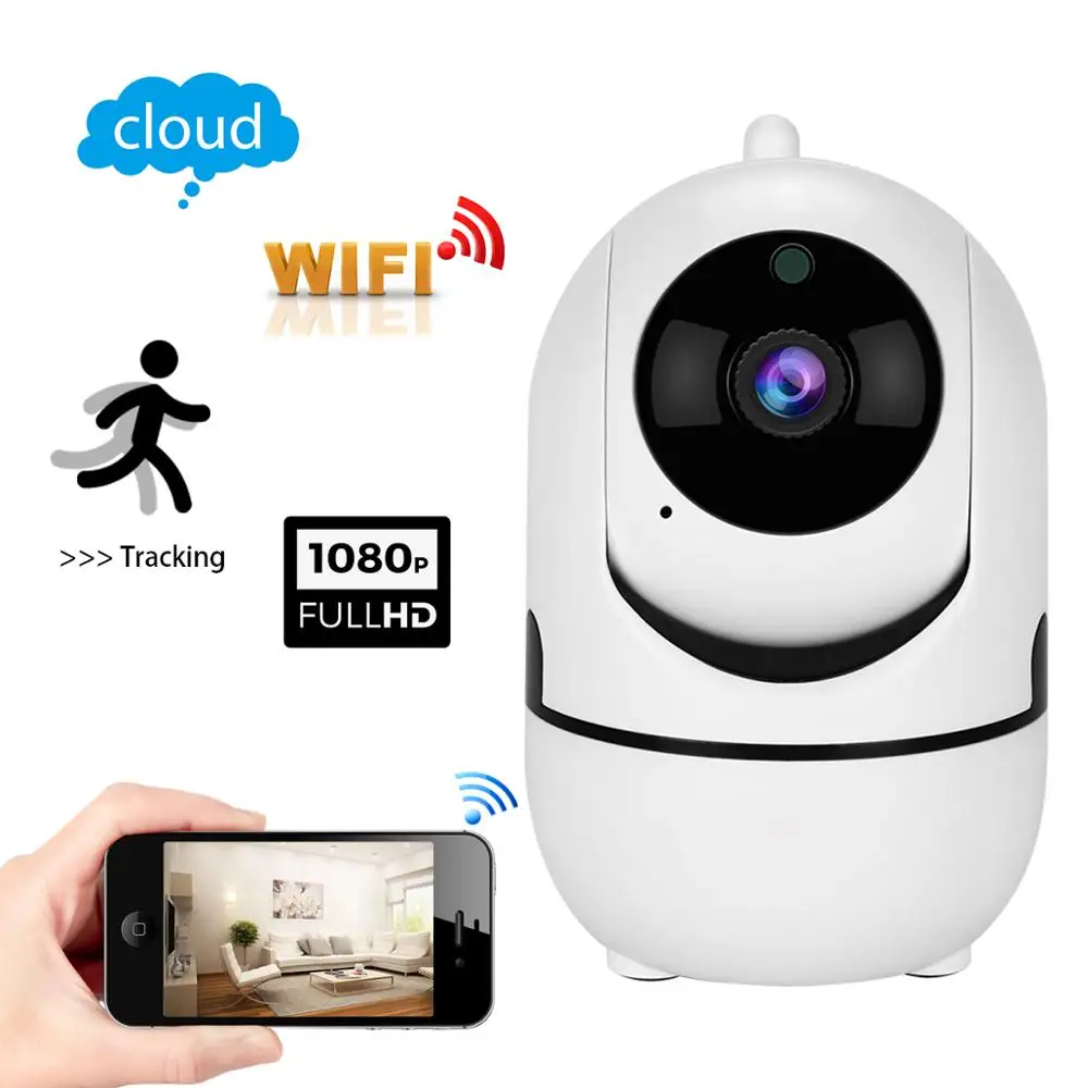 WOWPIC 1080P HD Беспроводная IP камера облако Wifi Смарт авто слежение человека дома