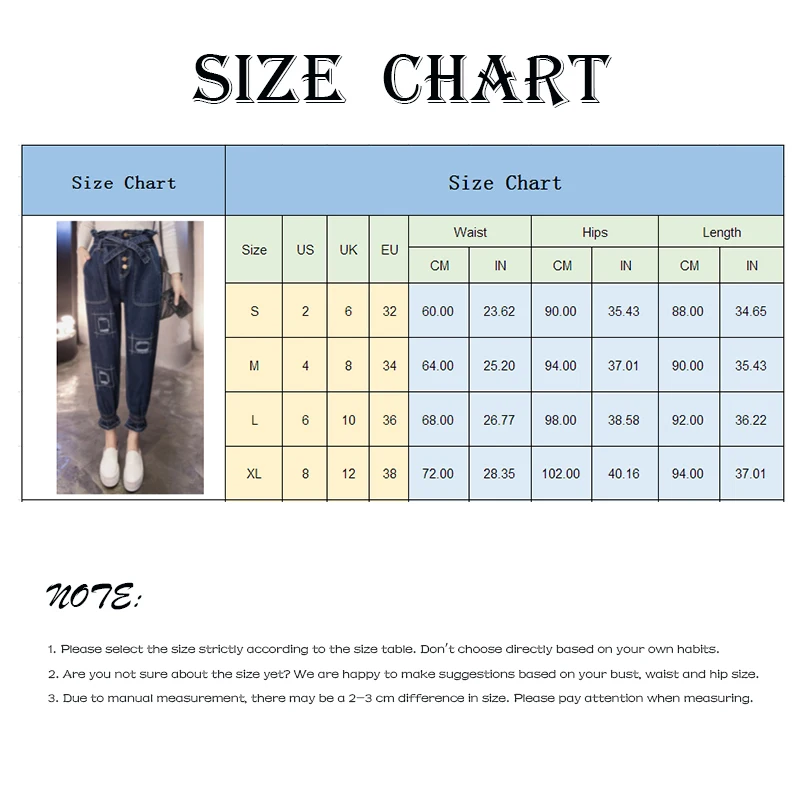 

Baggy Blue Jeans Womens Patchwork Jeans Casual Korean Style Hole Embroidery Indie Korea Baggy Trousers Elastic Waist Denim Pants