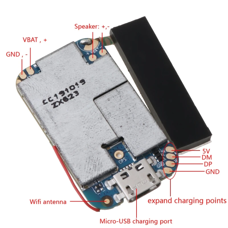 ZX623W GPS трекер GSM Wifi LBS локатор PCBA SOS веб-приложение отслеживание диктофон TF карта SMS