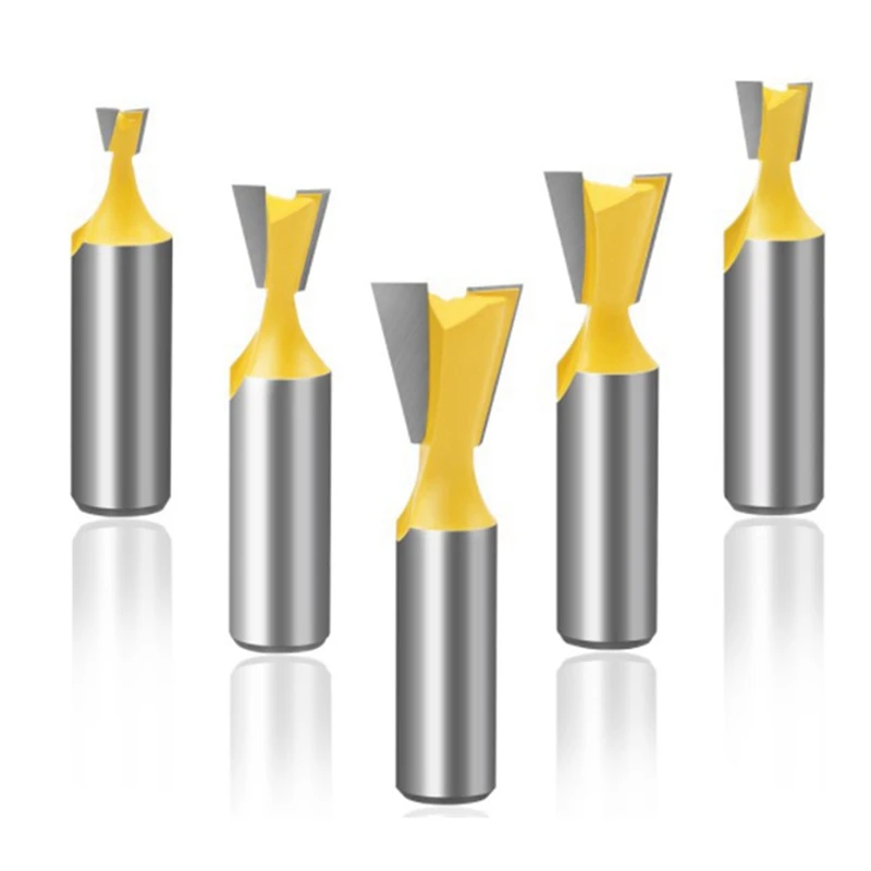 

Multifunction 4 Inch 90 Degree Right Angle Clip Picture Frame Corner Clamp with 5Pcs 12mm Shank Dovetail Milling Cutters