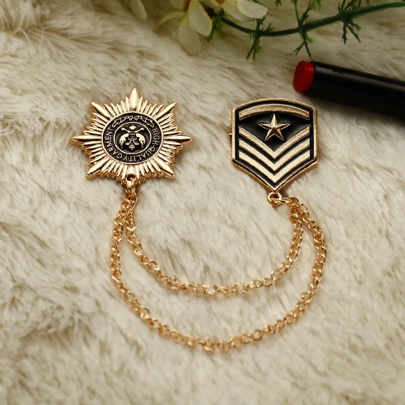 Винтажные металлические броши темно-синего цвета для женщин 2019 Мужская брошь в