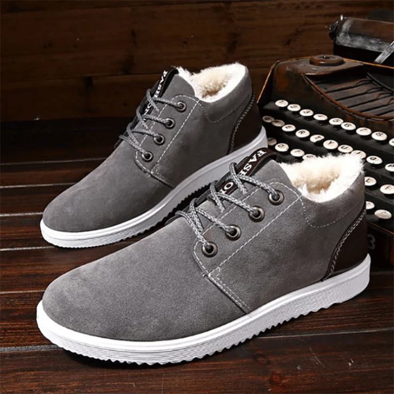 PUPUDA sneakers men casual shoes with fur winter new cotton fashion trend sport running korean comfortable | Обувь