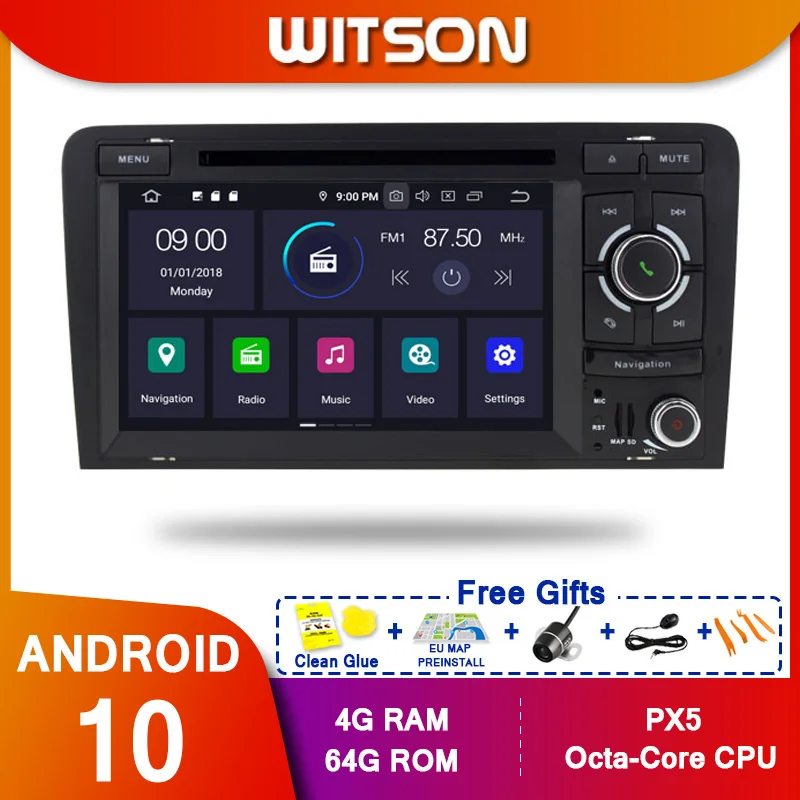 WITSON Android 10 0 Octa core PX5 автомобильный Dvd GPS-плеер для AUDI A3 4 Гб ОЗУ 64 ПЗУ Автомобильный