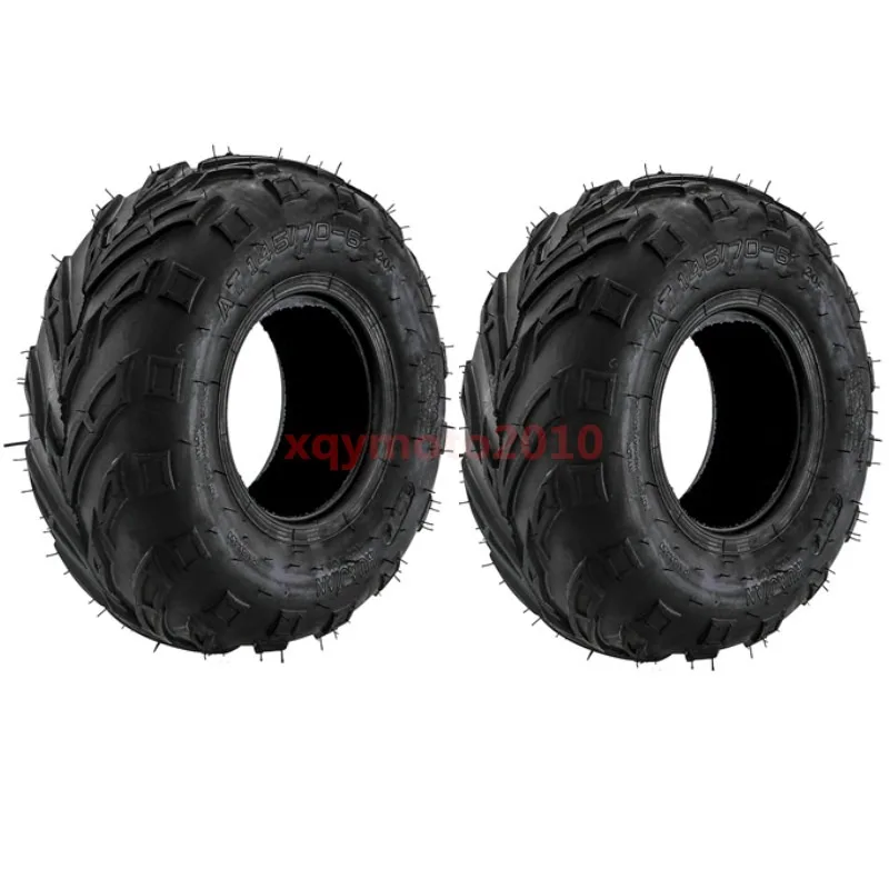 2pcs Flame pattern Tire Tubeless 145/70-6 Knobby Tyre For Suzuki LT50 quad bike 50cc 70cc ATV 6 inch 145x70-6