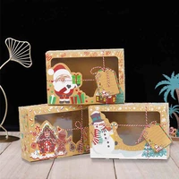 36912pcs christmas pvc window candy boxes chocolate favors cookie gifts packing box with tag baby shower wedding party decor