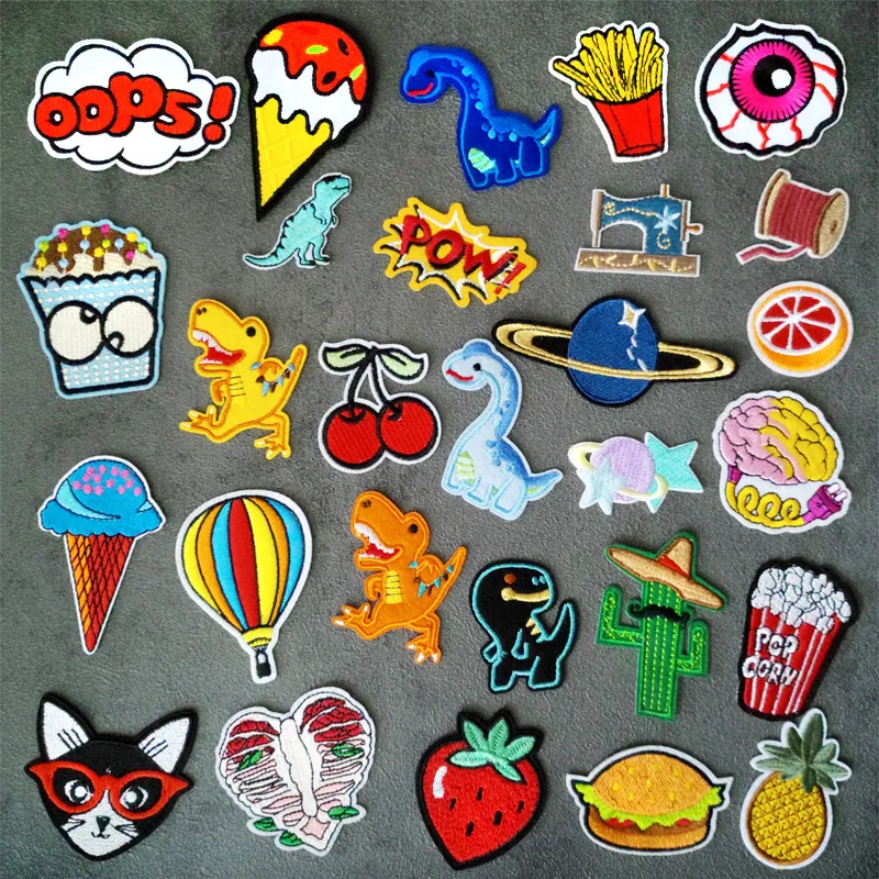 

Patches OOPS POW DIY Embroidery Badge Applique Clothes Ironing Clothing Sewing Supplies Decorative Iron-on Patch Badges CAT EYE