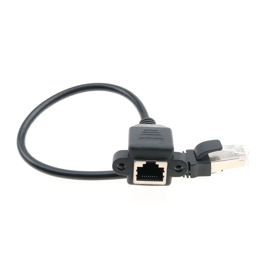 YuXi 30 см 8 контактный кабель RJ45 штекер гнездо винтовая панель крепление Ethernet LAN
