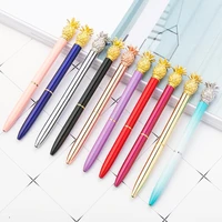 100pcs pineapple pen metal ballpoint pen personalize logo business gift pen office stationery school supplies