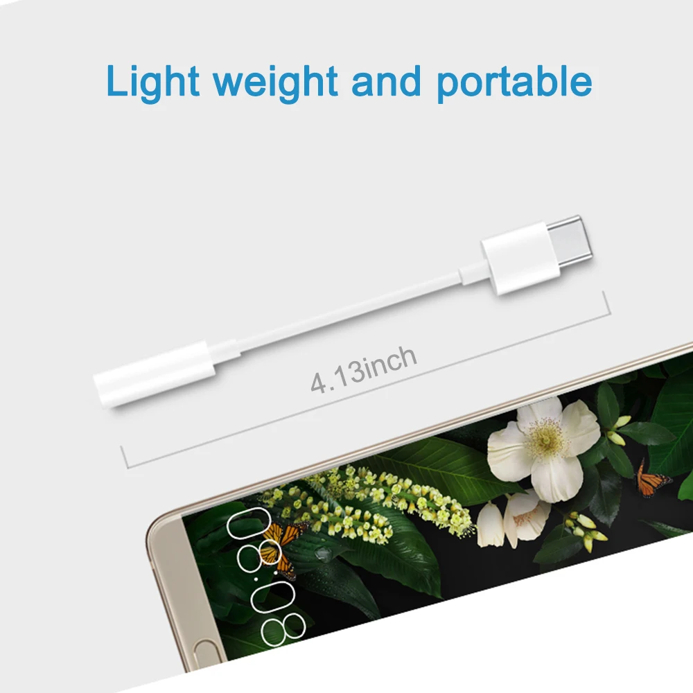 Адаптер Auswaur USB Type-C-3 5 мм 5В белый | Мобильные телефоны и аксессуары