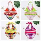 Новинка 2021, купальник для девочек 5-16 лет, комплекты бикини для детей, купальник из двух предметов для девочек, стильные детские купальники с оборками, бикини
