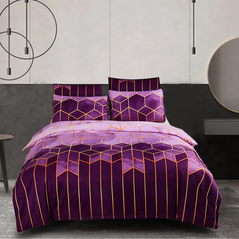 

Comforter Bedding Set Geometric Duvet Cover Bed Cover Soft Bedding Cover With Pillowcase TY08#