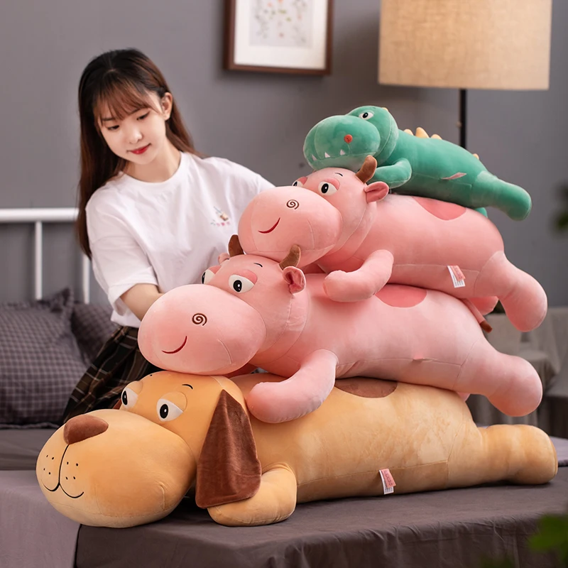 Лежа животное игрушка коричневая собака розовый Крупный рогатый скот Зеленый