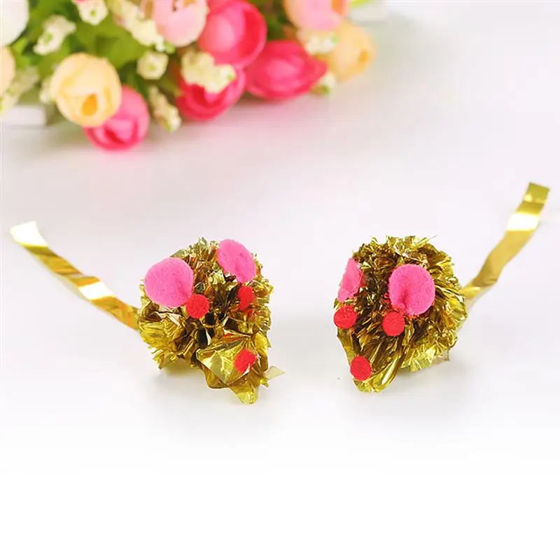 

2PCS Crinkle Ball Cat Toy Funny Mice Cat Toys Mini Cat Toy Mice Cat Ball Toy Cat Sound Toy