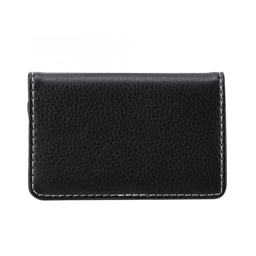 Office Table Accessories Home Storage Portable Lightweight Leather Business Name Card Holder Case Wallet Credit | Дом и сад