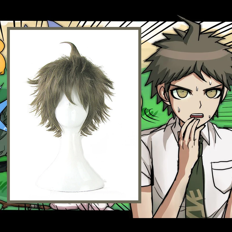 

Anime Comic Danganronpa 3 The End of Hope's Peak High School Future Arc Cosplay Wigs Hinata Hajime Cosplay Wig Gray Hairs Men