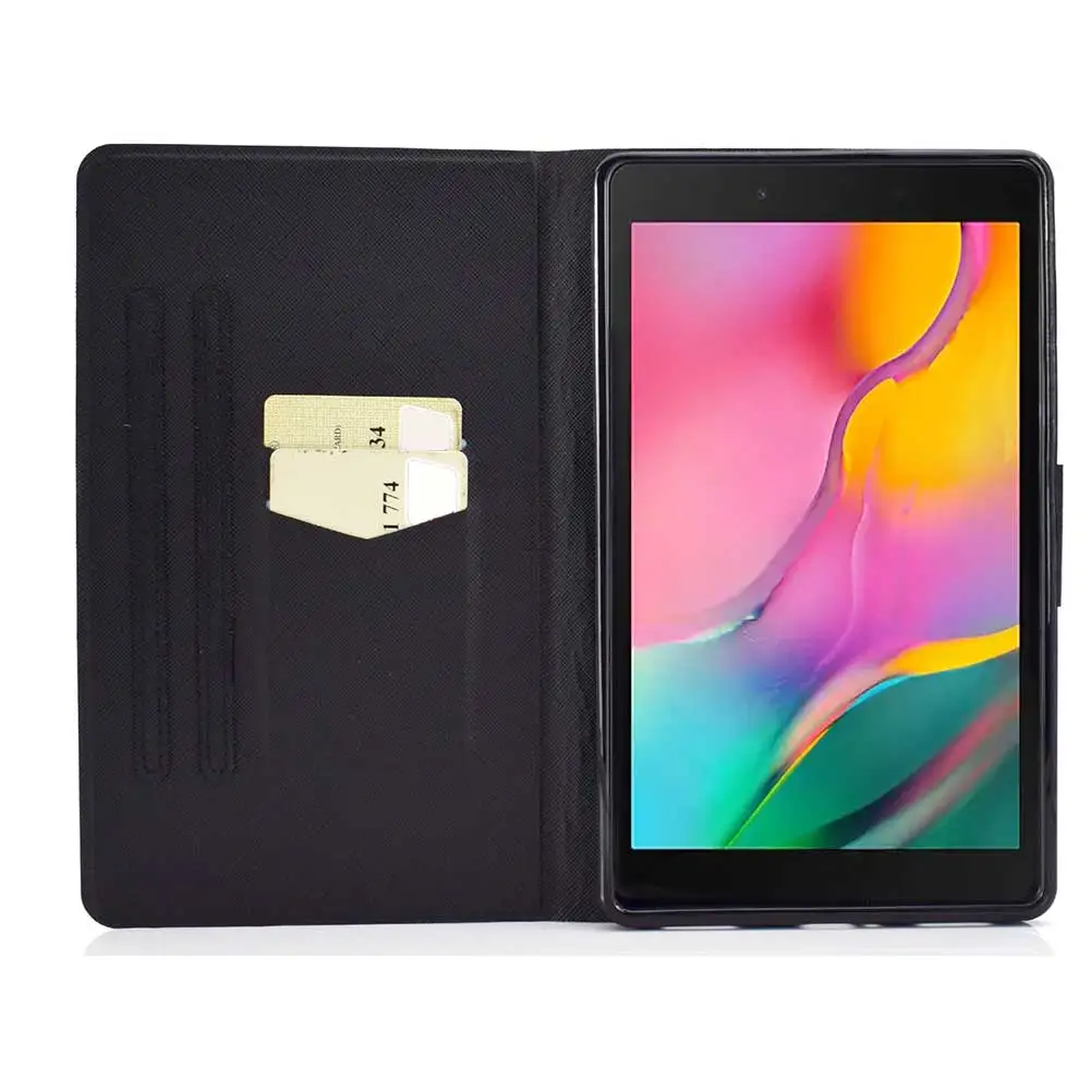Чехол с принтом для samsung Galaxy Tab A 8," дюймов S-Pen SM-T290 SM-T295 чехол из искусственной кожи флип-чехол с подставкой противоударный защитный