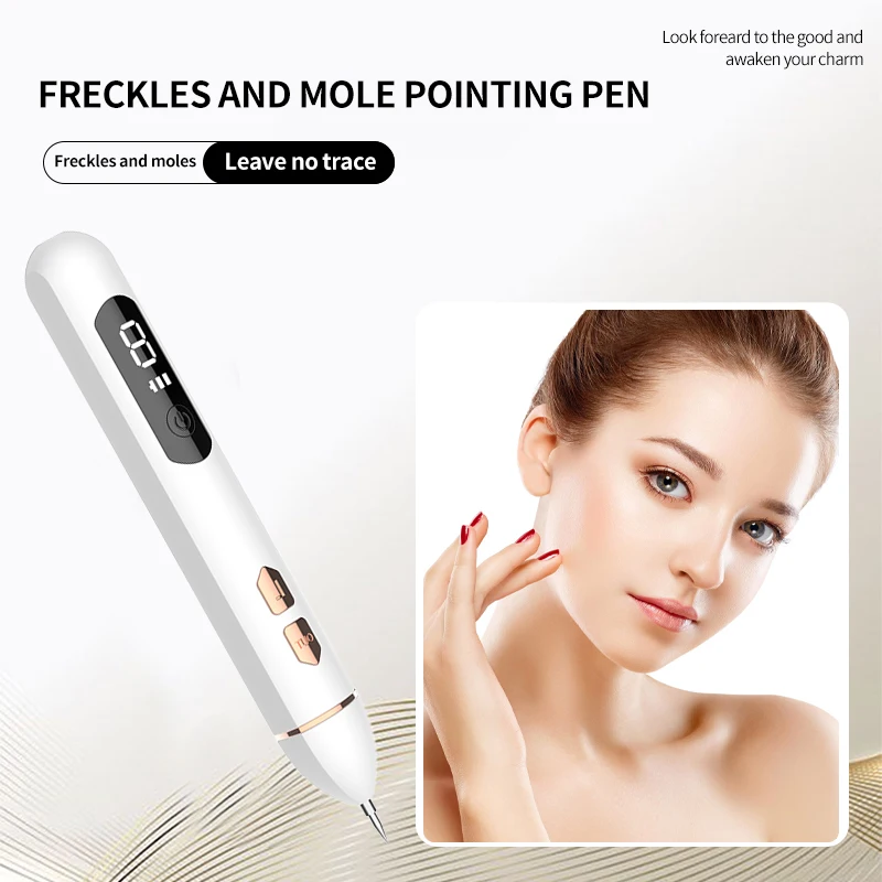 

Freckle Remove Pen LCD Plasma LED Lighting Laser Skin Tag Dark Spot Remover 9 Levels for Freckle Wart Tattoo Mole Remover