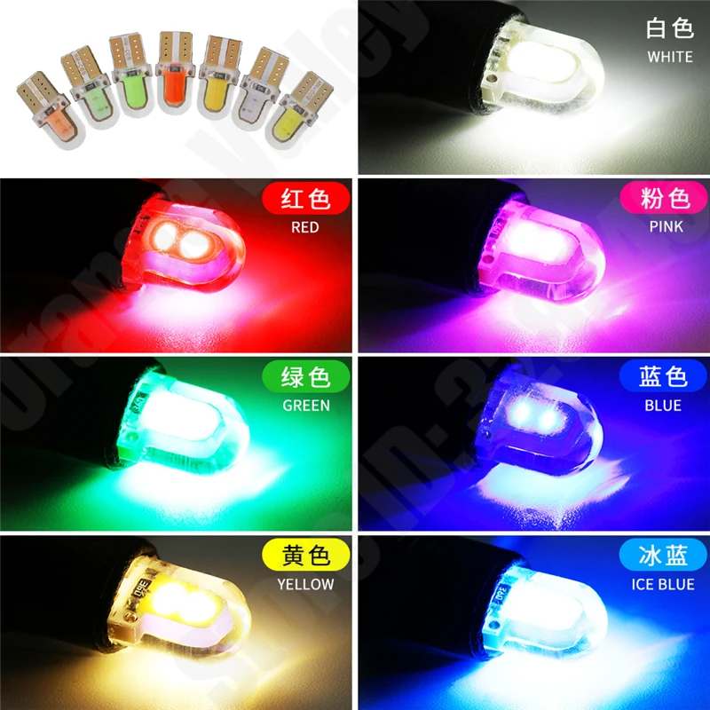 100 шт. 4 чипы COB светильник светодиодный W5W T10 194 168 4SMD для парковки Клин лампы зазор